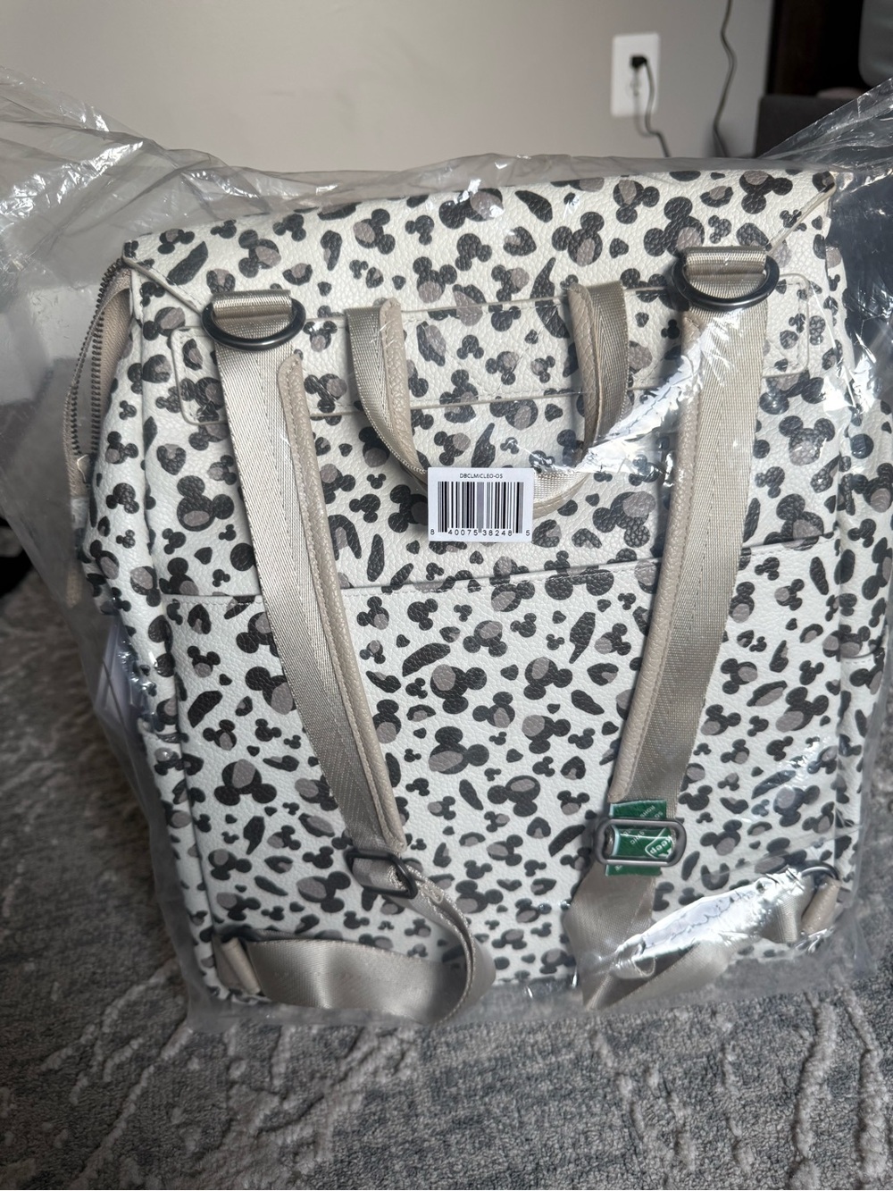 Freshly Picked White and Black Leopard-Print Backpack